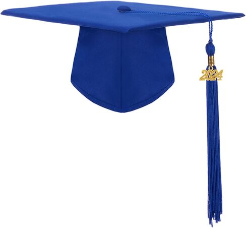 Unisex Adult Matte Graduation Cap with 2024 Tassel for High School and Bachelor Master in Saudi Arabia