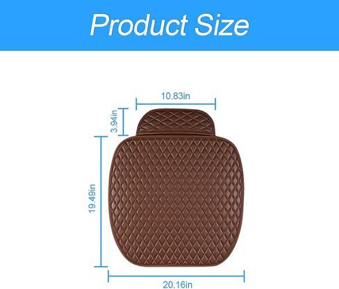 Moly Magnolia Leather Car Seat Cover/Protector, Car Seat Cushion, Comfortable, Compatible with 90% Vehicles, Cars, SUVs, Car Interior Accessories for Men and Women (Coffee) in Saudi Arabia