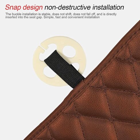 Moly Magnolia Leather Car Seat Cover/Protector, Car Seat Cushion, Comfortable, Compatible with 90% Vehicles, Cars, SUVs, Car Interior Accessories for Men and Women (Coffee) in Saudi Arabia