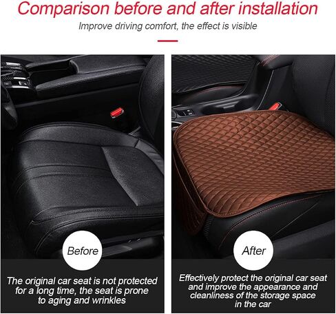Moly Magnolia Leather Car Seat Cover/Protector, Car Seat Cushion, Comfortable, Compatible with 90% Vehicles, Cars, SUVs, Car Interior Accessories for Men and Women (Coffee) in Saudi Arabia