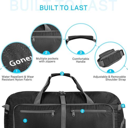 حقيبة جونيكس للسفر سعة 150 لتر مع مكعبات تعبئة مضغوطة in Kuwait