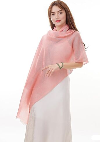 شالات وأغطية Your SMILE النسائية لفساتين السهرة، وشاح معدني لامع لحفلات الزفاف in Kuwait