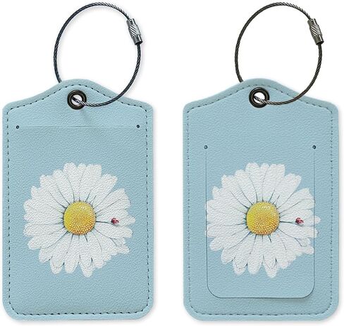 Beach Luggage Tag, Trendy Sea Aura Luggage Tags for Suitcases, Beach Vacation Gifts, Beach Lover Gifts, Privacy Protection PU Leather Travel Name Tags Identifiers for Luggage in Saudi Arabia