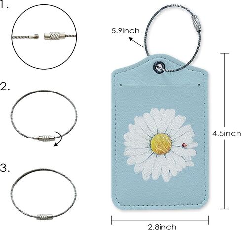 Beach Luggage Tag, Trendy Sea Aura Luggage Tags for Suitcases, Beach Vacation Gifts, Beach Lover Gifts, Privacy Protection PU Leather Travel Name Tags Identifiers for Luggage in Saudi Arabia