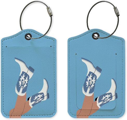 Beach Luggage Tag, Trendy Sea Aura Luggage Tags for Suitcases, Beach Vacation Gifts, Beach Lover Gifts, Privacy Protection PU Leather Travel Name Tags Identifiers for Luggage in Saudi Arabia