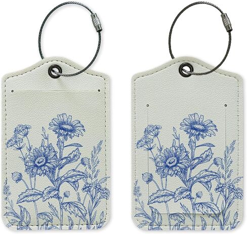 Beach Luggage Tag, Trendy Sea Aura Luggage Tags for Suitcases, Beach Vacation Gifts, Beach Lover Gifts, Privacy Protection PU Leather Travel Name Tags Identifiers for Luggage in Kuwait