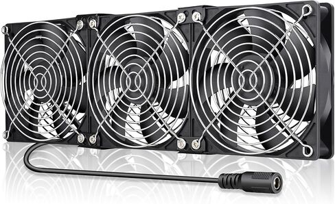 GDSTIME Dual 120mm AC Powered Fan with Variable Speed Controller 110V 120V in Kuwait