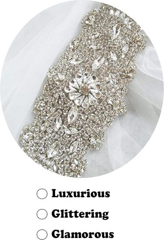 Leimandy 2 الطبقة حجر الراين طرحة زفاف حجاب الإصبع للعرائس الحجاب الزفاف الرجعية مع حجر الراين B026 in Kuwait