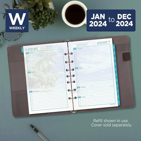 AT-A-GLANCE 2025 Planner Refill, Weekly & Monthly, 5-1/2" x 8-1/2", Desk Size, Loose-Leaf, Seascapes (381-285Y-25) in Saudi Arabia