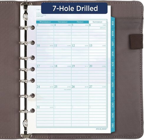 AT-A-GLANCE 2025 Planner Refill, Weekly & Monthly, 5-1/2" x 8-1/2", Desk Size, Loose-Leaf, Seascapes (381-285Y-25) in Saudi Arabia