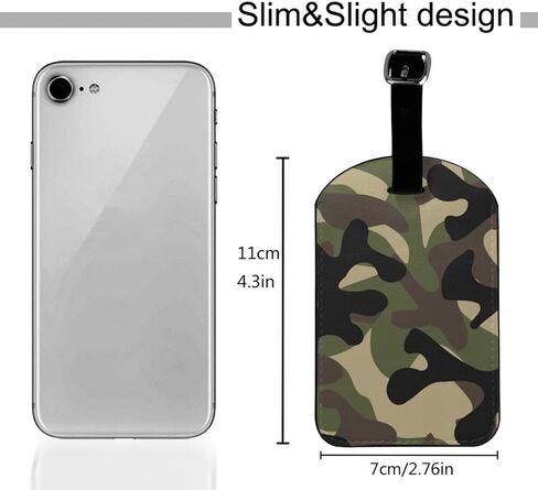 Camo Luggage Tag for Suitcases, Camouflage Leather Tags, Army Military Travel Birthday Gift for Women Men Girl Boy, 1 Pack in Saudi Arabia