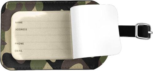 Camo Luggage Tag for Suitcases, Camouflage Leather Tags, Army Military Travel Birthday Gift for Women Men Girl Boy, 1 Pack in Saudi Arabia