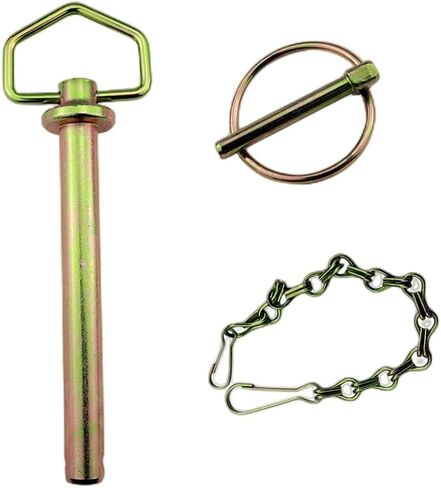 1Set Heavy Duty Steel Hitch Pin with Chain and Linchpin for Secure Mounting of Hitches and Axles (3/4" Dia x 6 1/4inch Long) in Saudi Arabia