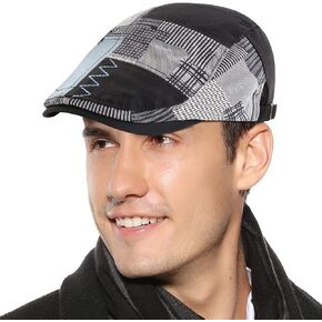 Aivtalk Men’s Newsboy Beret Cap Adjustable Cabbie Hat Driving Flat Ivy Cap