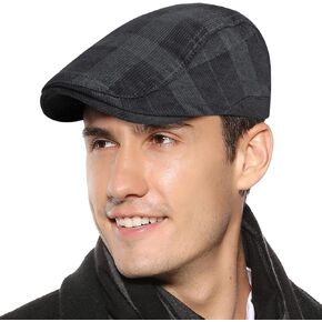 قبعة Aivtalk للرجال من Newsboy Beret قبعة كابي كابي قابلة للتعديل للقيادة بشكل مسطح Ivy