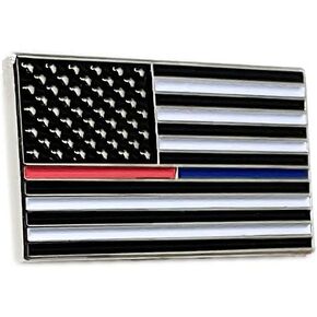 Red Blue Thin Line USA Patriotic American Lapel Pin
