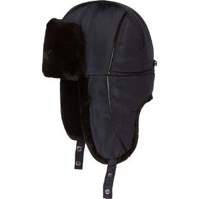 Sakkas Victor Adjustable Aviator Trapper Ushanka Hat Warm Faux Fur and Nylon