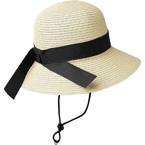 Girls Floppy Straw Hat Sun Hat for Teens Summer Wide-Brim Beach-Cap UPF50+ (20.47" for 2-5T,21.26" for 5-9T)