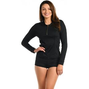 La Blanca Women's Standard Island Goddess Half Zip Rashguard