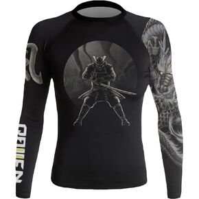 Raven Fightwear Women's Wind Element Dragon BJJ Rash Guard MMA Black