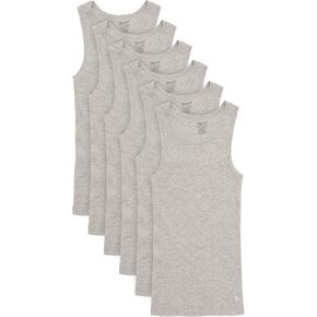 متشرد. قميص داخلي للأولاد من Equipment - عبوة من 6 قطع قميص بدون أكمام مضلع قطن 100% (2T-XL) in Kuwait