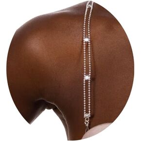 1Pair Full Rhinestone Shoulder Straps Jewelry Crystal Shoulder Strap Chain Rhinestone Lingerie Chain Festival Rave Party Dress Bra Shoulder Chain Summer Body Accessories Jewelry for Women