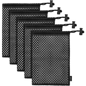 الأقزام 5 قطع حقيبة شبكة نايلون متينة مع انزلاق الرباط قفل الحبل للإغلاق، لكرات الجولف التنس، الصالة الرياضية، الدش، ألعاب الغسيل، الغوص in Kuwait