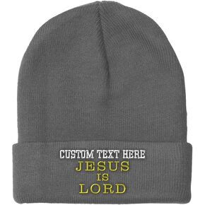 Speedy Pros Beanies for Men Jesus is Lord A Embroidery God Jesus Winter Hats for Women Acrylic Skull Cap 1 Size