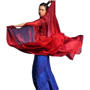 Womens 100% Silk Lightweight Dance Scarves Shawls Veils Wraps Solid Colors