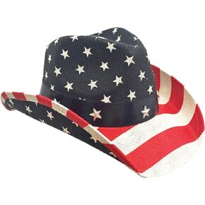 Port Classic American Flag Cowboy Hat, Youth Size