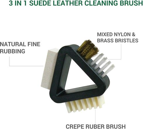 Valentino Garemi Cleaning Suede Brush - 3 Way Remover - Shoes, Boots, Couch, Purse, Bags, Jackets, Seats, Furniture in Kuwait