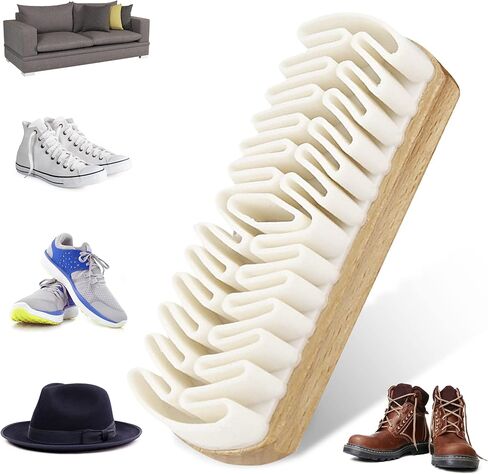 فرشاة شامواه - فرشاة كريب شامواه للتنظيف الجاف لازالة الاتربة، فرشاة تنظيف الاحذية لتنظيف الجلد السويدي/ النوباك/ الجلد من الاحذية والملابس in Kuwait