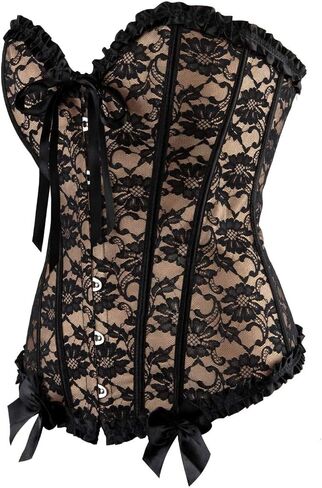 ZHAIMA Lace Corset Top for Women Plus Size Corsets and Bustiers Floral Lingerie Sets in Saudi Arabia