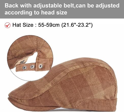 Aivtalk Men’s Newsboy Beret Cap Adjustable Cabbie Hat Driving Flat Ivy Cap in Saudi Arabia