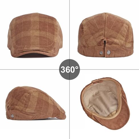 Aivtalk Men’s Newsboy Beret Cap Adjustable Cabbie Hat Driving Flat Ivy Cap in Saudi Arabia