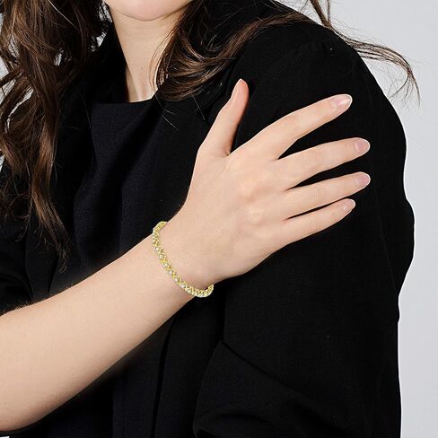 Yellow Plated Sterling Silver X Link Diamond Bracelet (1cttw, H-I color, I3 clarity) in Kuwait