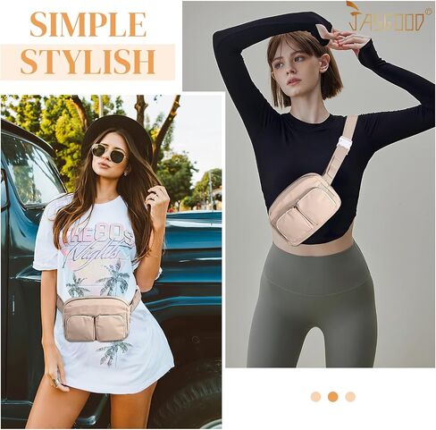 JASGOOD Women Small Crossbody Bags Fashion Designer Waist Purse Mini Sling Fanny Chest Pack Black in Saudi Arabia