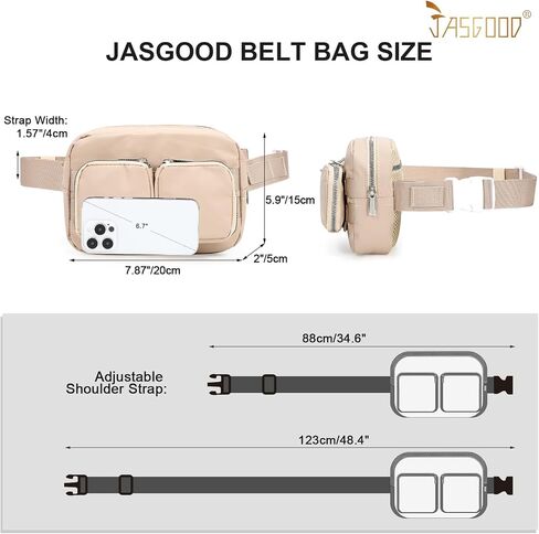 JASGOOD Women Small Crossbody Bags Fashion Designer Waist Purse Mini Sling Fanny Chest Pack Black in Saudi Arabia