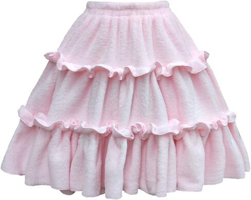 Teen Girls Cozy Soft Plush Cute Mini Skirts for Autumn Winter Japanese Style Lolita Ruffle Hem Sweet Petticoat Skirt in Saudi Arabia