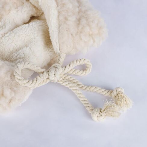 WXOIEOD Women Plush Bear Hat, Super Soft Warm Hat with Big Ear Flaps, Cute Winter Warm Floppy Ear Beanie Cap for Unisex Adults Girls Halloween Cosplay Christmas Party Beige, Beige, One size in Saudi Arabia