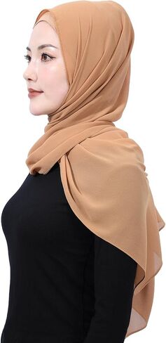 Matched Hijab and Undercap Set, Chiffon Muslim Head Scarf for Women, A Perfectly Decent Combination in Saudi Arabia