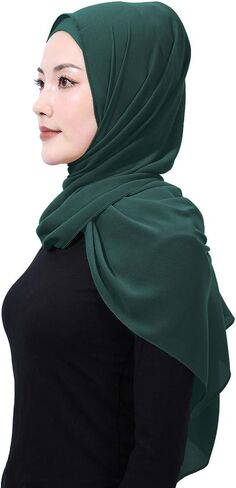 Matched Hijab and Undercap Set, Chiffon Muslim Head Scarf for Women, A Perfectly Decent Combination in Saudi Arabia
