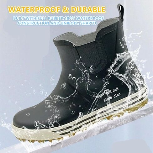 Men's Waterproof Leather Hiking Boots with Fur Lining and Rubber Sole, Warm and Comfortable Outdoor Shoes for Trekking, Climbing (Black, Adult, Men, 11, Numeric, US Footwear Size System, Wide) in Saudi Arabia