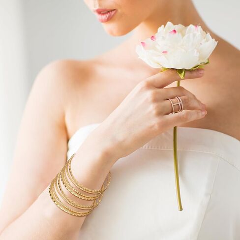 Loetere 50 Pcs Boho Textured Gold Bangle Bracelets Set Bohemian Stackable Textured Bracelets Chunky Multi Layer Indian Bangles Metal Indian Gold Jewelry for Women Girl Wedding Gift in Saudi Arabia