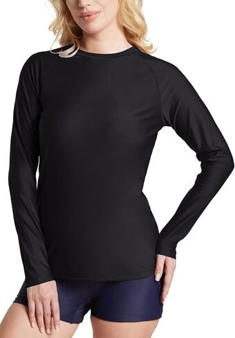 BALEAF Women's Long Sleeve Rash Guard Swim Shirt UPF 50+ Sun Protection Rashguard Lightweight Swimsuits Top in Saudi Arabia