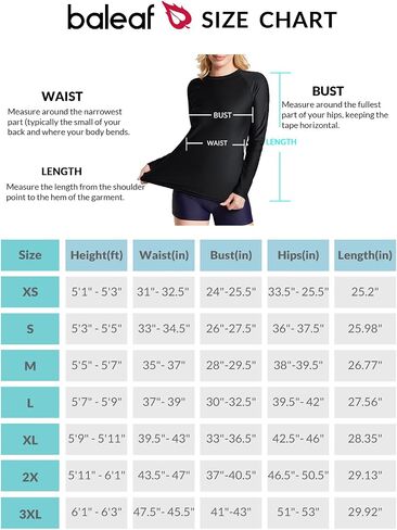 BALEAF Women's Long Sleeve Rash Guard Swim Shirt UPF 50+ Sun Protection Rashguard Lightweight Swimsuits Top in Saudi Arabia