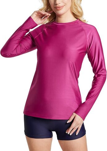 BALEAF Women's Long Sleeve Rash Guard Swim Shirt UPF 50+ Sun Protection Rashguard Lightweight Swimsuits Top in Saudi Arabia