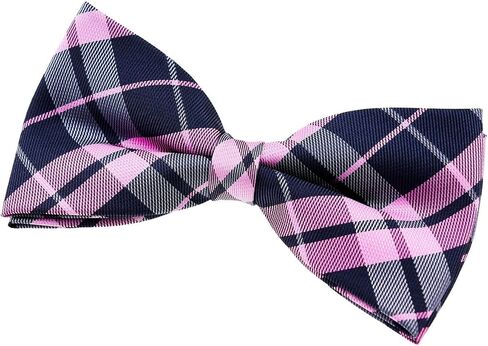 Retreez Preppy Plaid Check Woven Microfiber Pre-tied Bow Tie (5") in Saudi Arabia