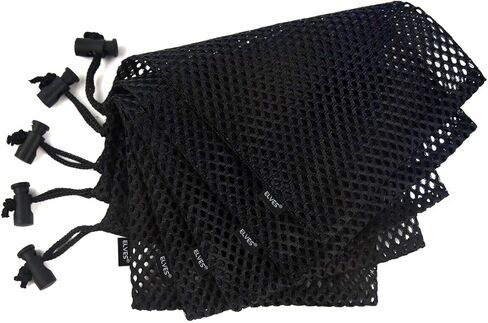 الأقزام 5 قطع حقيبة شبكة نايلون متينة مع انزلاق الرباط قفل الحبل للإغلاق، لكرات الجولف التنس، الصالة الرياضية، الدش، ألعاب الغسيل، الغوص in Kuwait