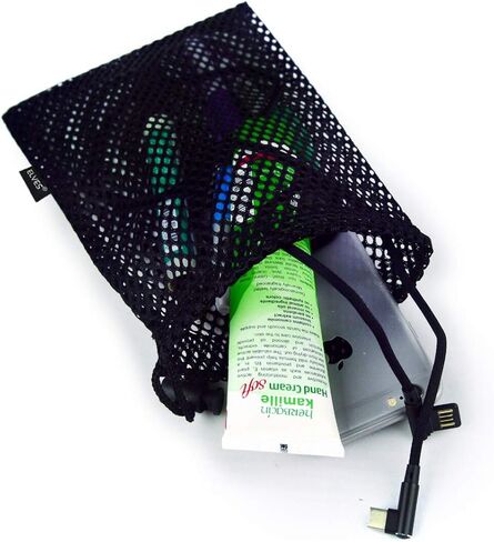 الأقزام 5 قطع حقيبة شبكة نايلون متينة مع انزلاق الرباط قفل الحبل للإغلاق، لكرات الجولف التنس، الصالة الرياضية، الدش، ألعاب الغسيل، الغوص in Kuwait